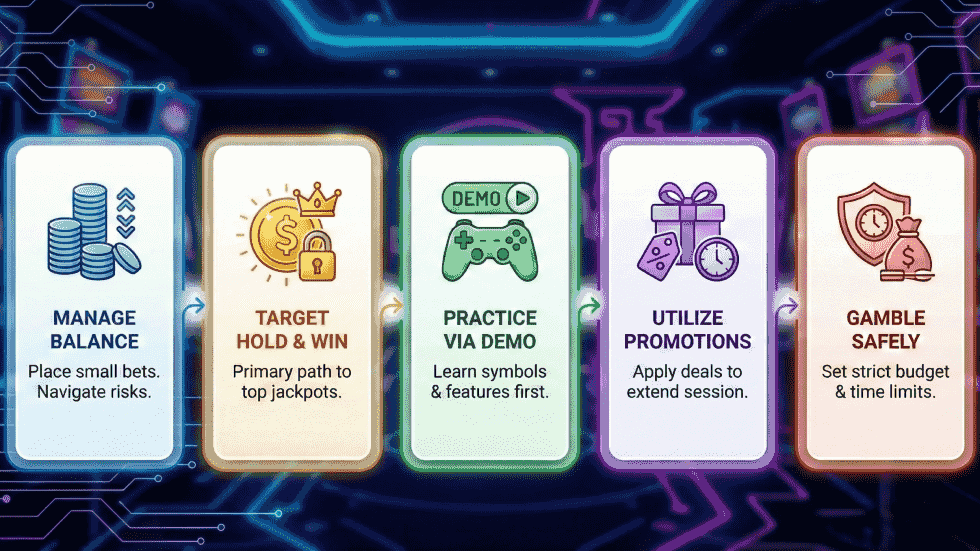 Casino strategy tips covering bankroll management, demo play, promotions, and responsible gambling.